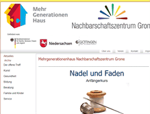 Tablet Screenshot of nachbarschaftszentrum-grone.de